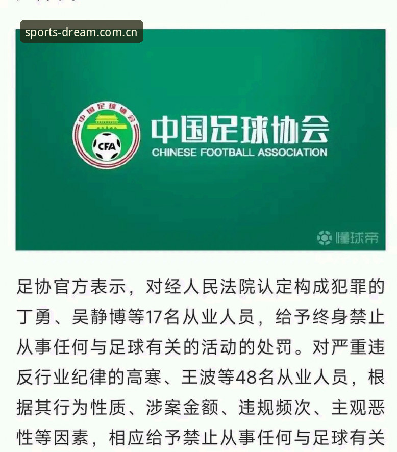 完美体育体育赛事安全吗 中国足球第三批禁足名单深度评测:17人终身禁赛背后的行业风暴